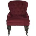 Safavieh Falcon Arm Chair - Red Velvet MCR4544E